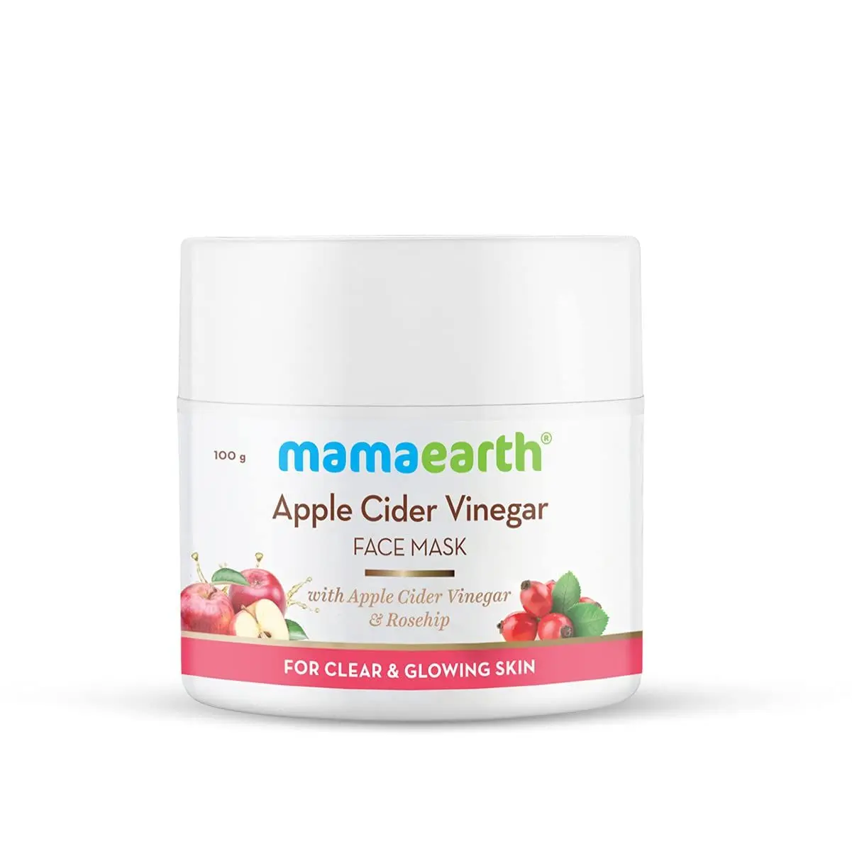 Mamaearth Apple Cider Vinegar Face Mask With Apple Cider Vinegar & Rosehip for Clear and Glowing Skin – 100 g