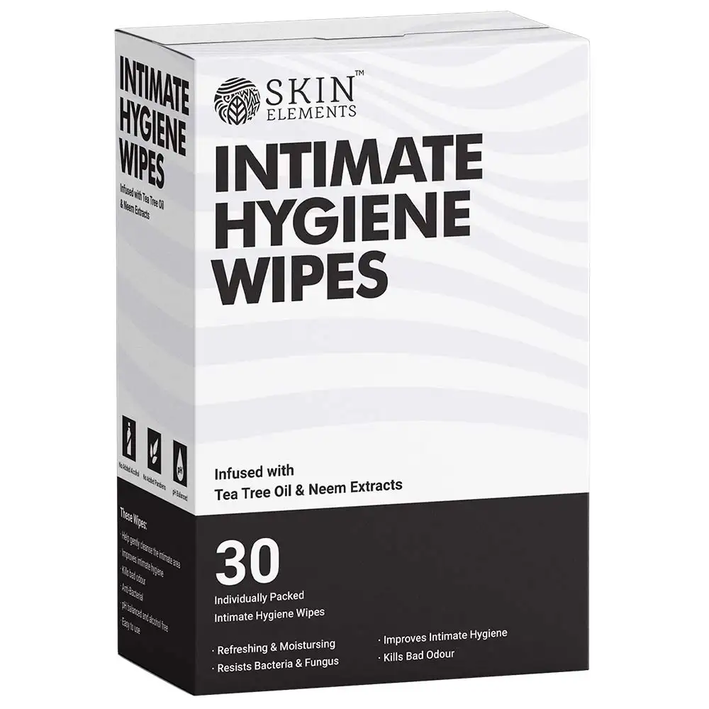 Skin Elements Intimate Hygiene Wipes,  Tea Tree Oil & Neem Extracts  30 Piece(s)/Pack