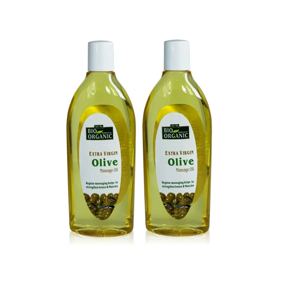 Indus Valley Natural Olive Oil for Face Moisturizing, Hair, Skin & Body Care- Pack of 2