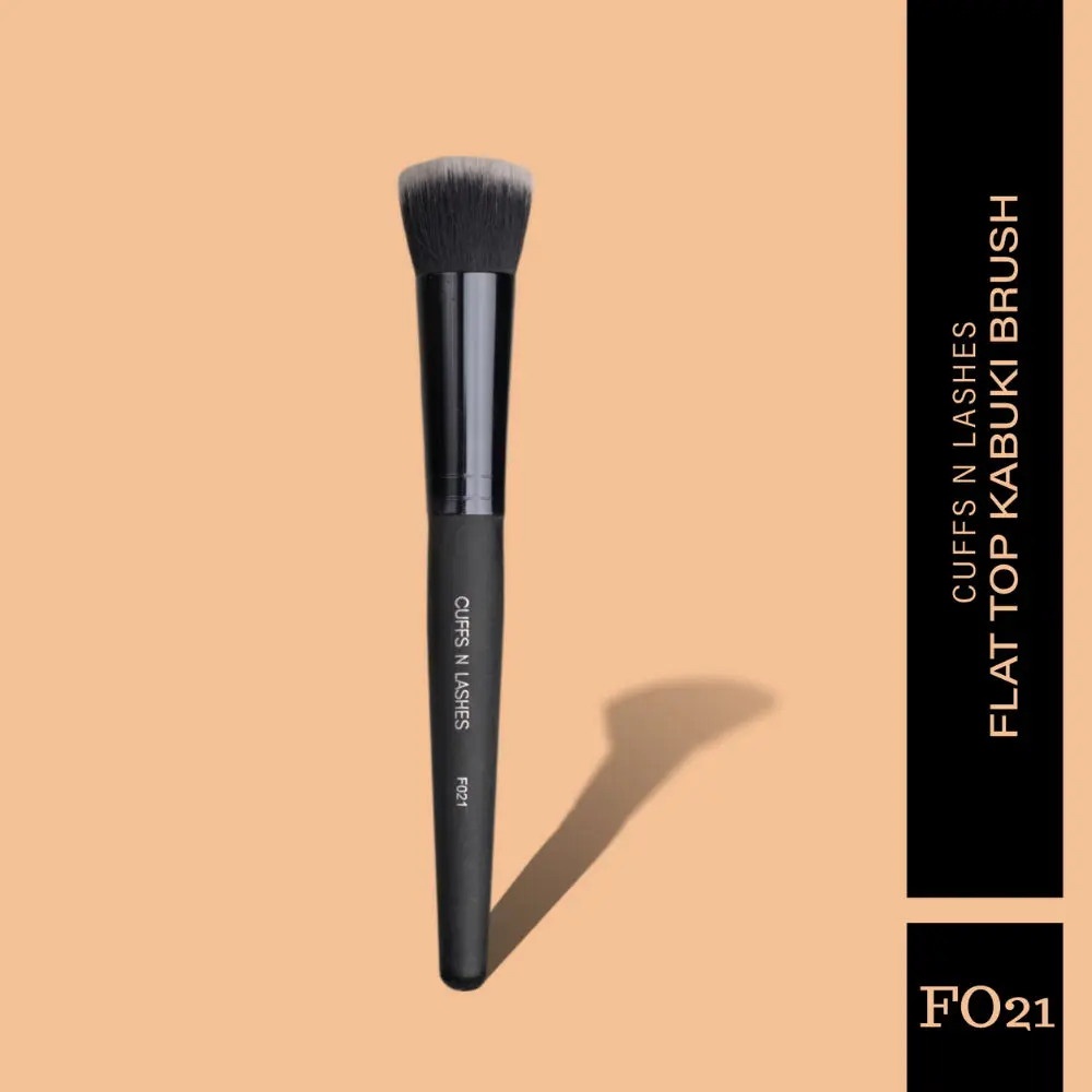 Cuffs N Lashes Makeup Brushes, F021 - Flat Top Kabuki Brush