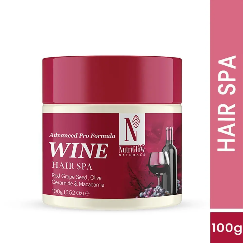NutriGlow NATURAL'S Advanced Pro Formula Wine Hair Spa for Hair fall Control, Complete Hair Treatment, All Hair Types, 100gm