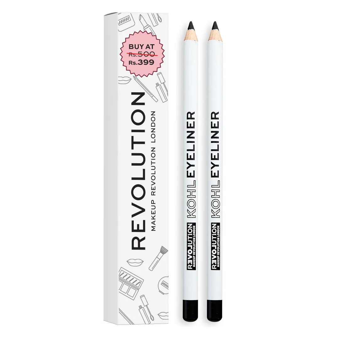 Makeup Revolution Relove Pack Of 2 Kohl Liners