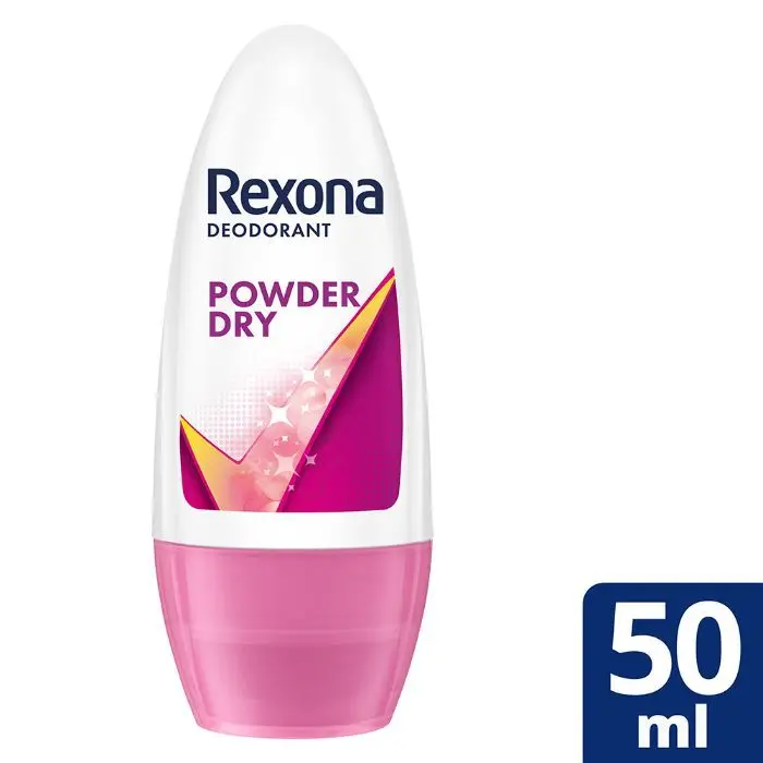 Rexona Powder Dry Underarm Roll On Deodorant For Women, 50 ml