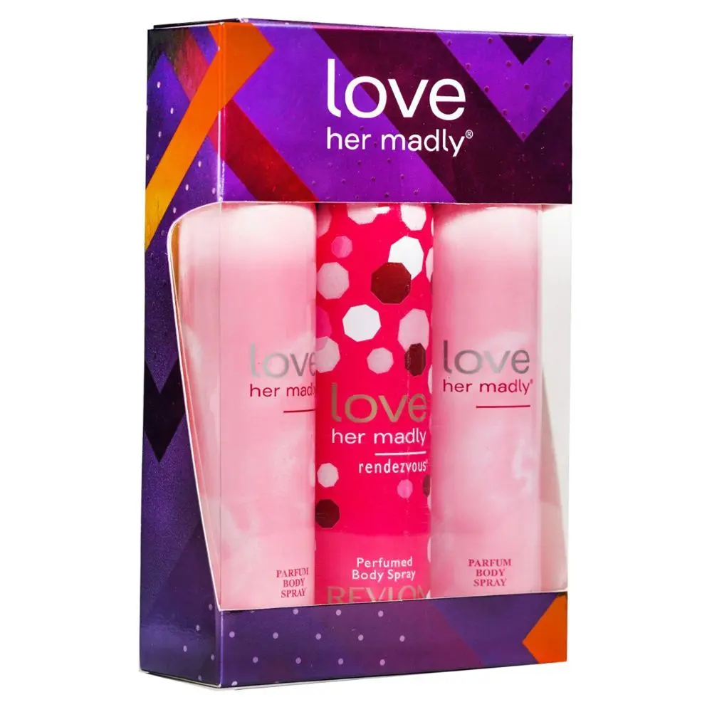 Revlon BFF Deo Combo Revlon Love Her Madly Perfumed Body Spray Pack of 3 combo for women (Love Her Madly + Love Her Madly + Love Her Madly Rendezvous ) (100ml+100ml+100ml)