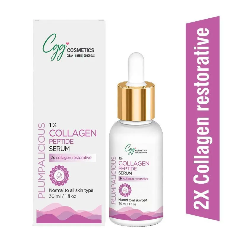 CGG Cosmetics Collagen Peptide Night Facial Serum - Anti-Aging, Anti-Wrinkle- Advanced Delivery - For Collagen Production