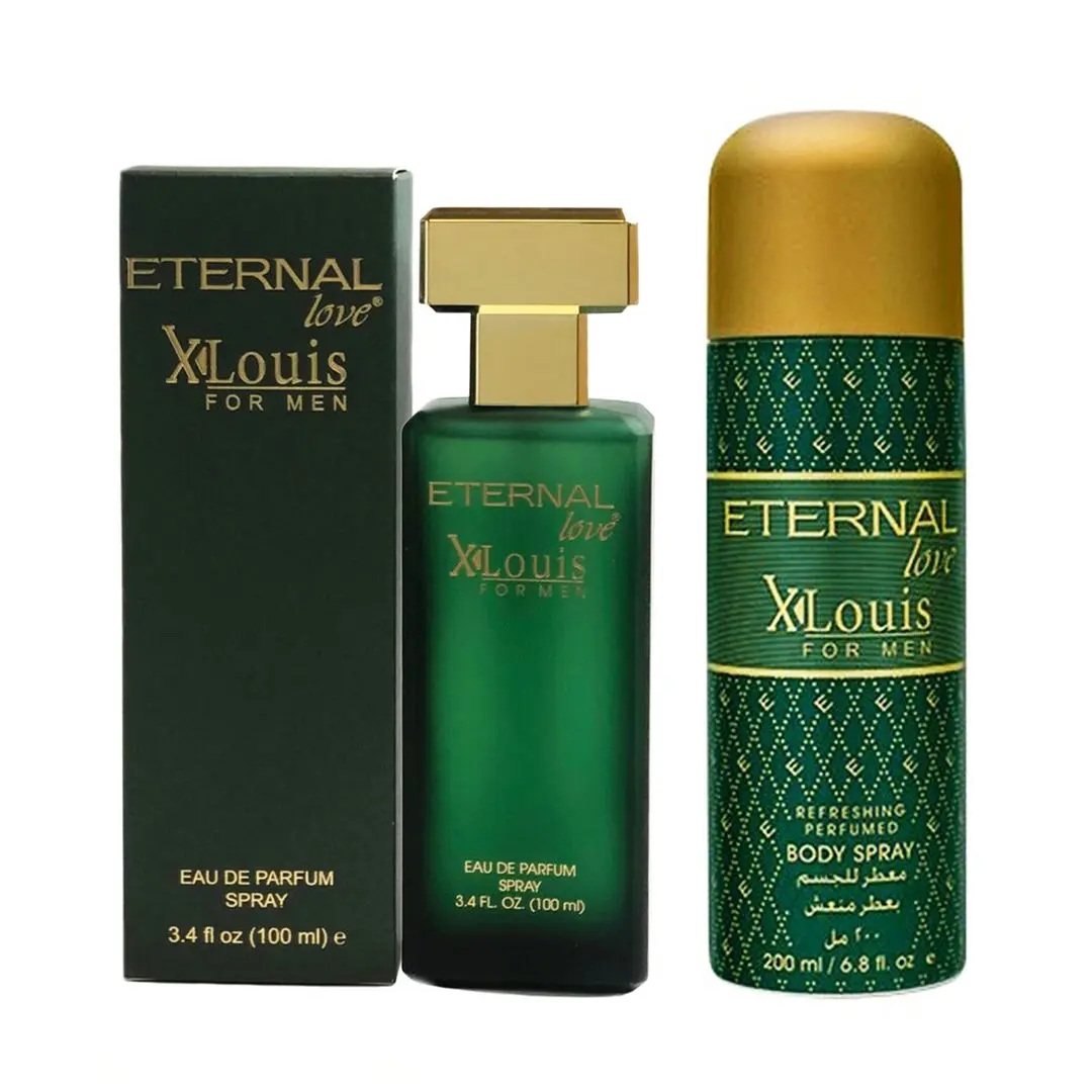 ETERNAL Love X-Louis for Men Eau De Parfum, 100ml & X-Louis for Men Deodorant Perfumed Bodyspray, 200ml