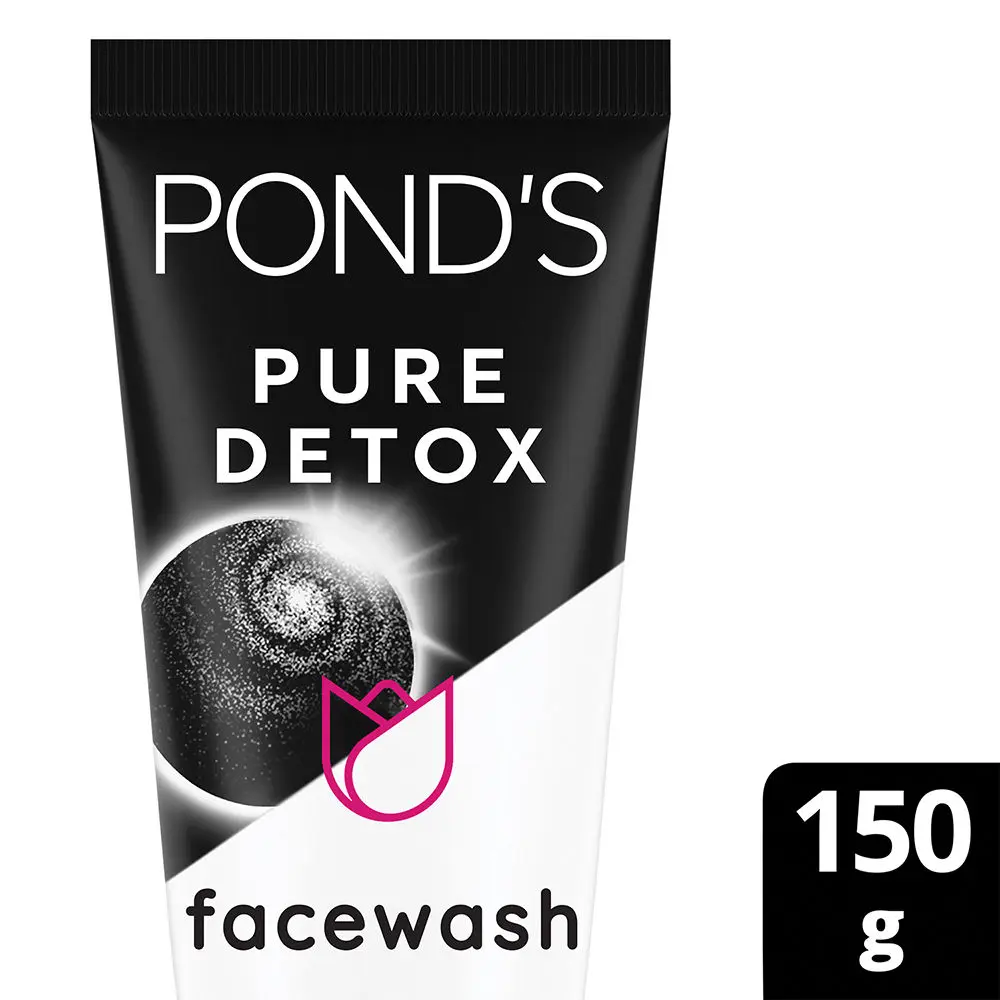 Ponds Pure Detox Pollution clear Face Wash With Activated Charcoal, 150 g