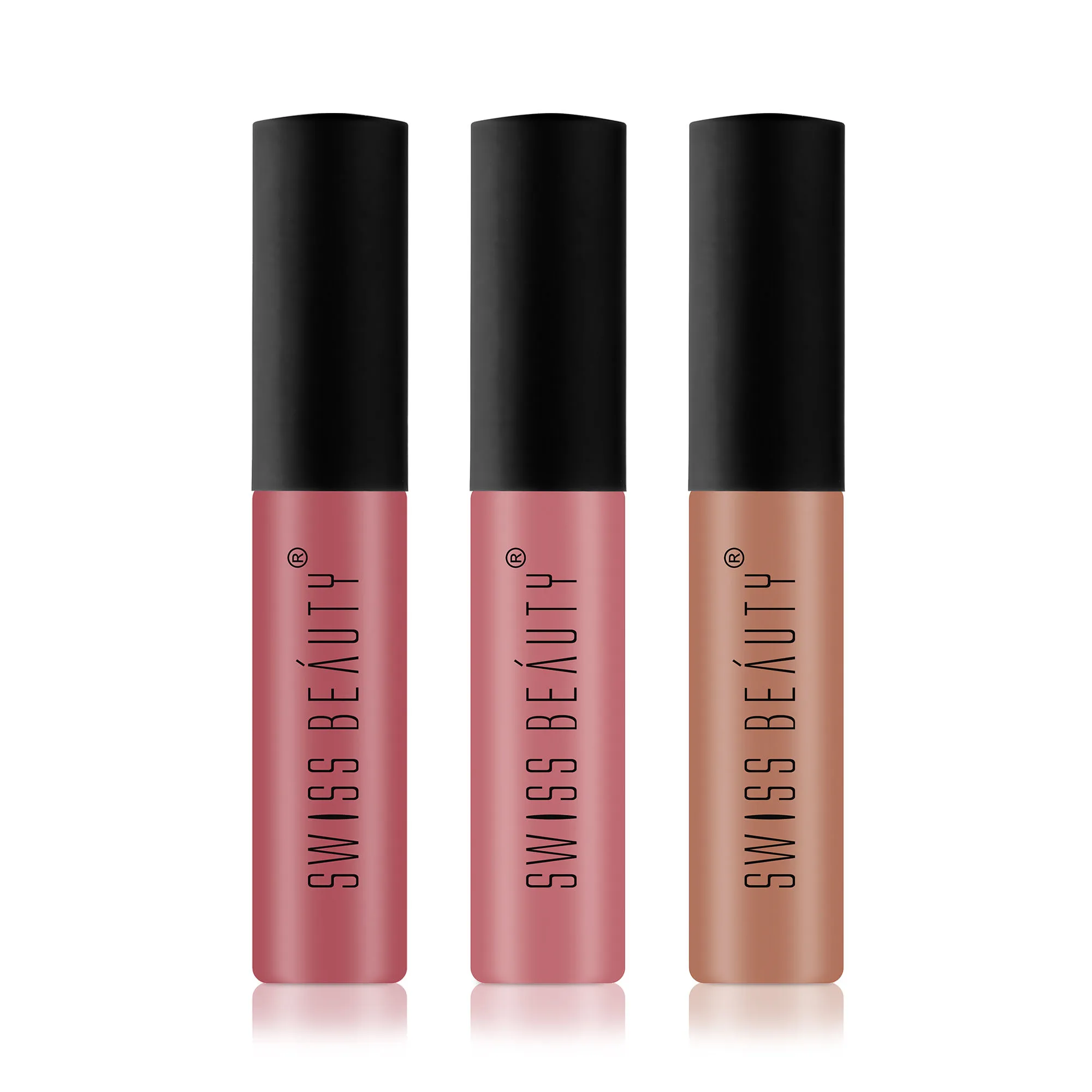 Swiss Beauty Soft Matte Nude Lip Cream - Set Of 3