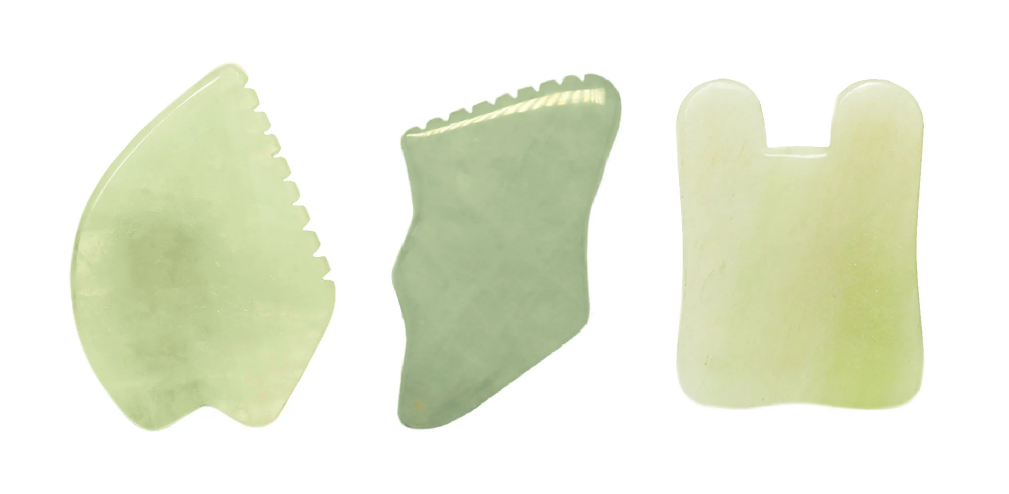 Getmecraft Jade Leaf, Rabbit Ear And Teeth Edge Shape Gua Sha Massage Tool Set