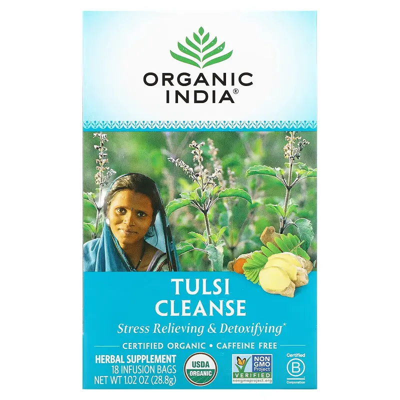 Tulsi Tea, Cleanse, Caffeine-Free, 18 Infusion Bags, 1.02 oz (28.8 g)