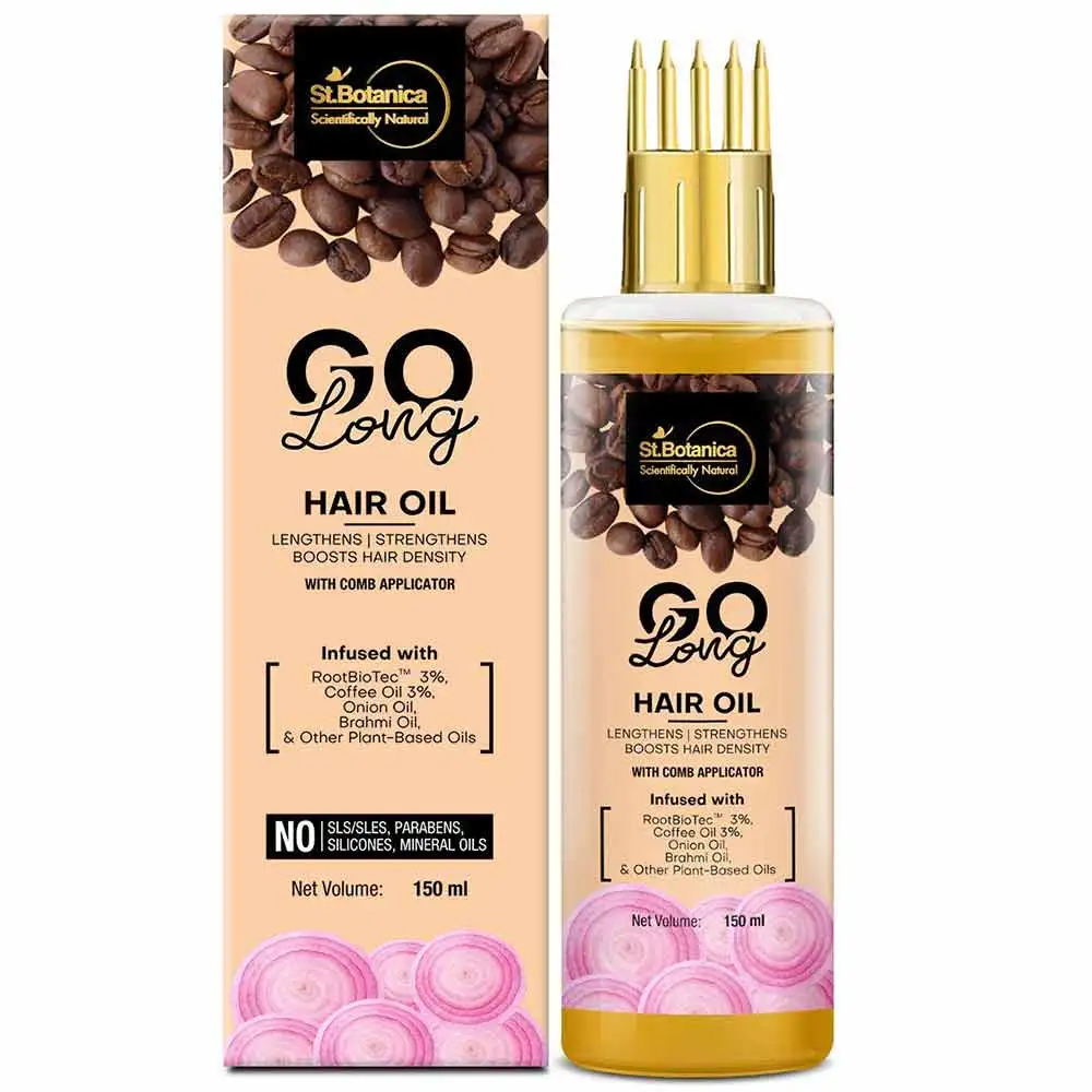 St.Botanica GO Long Hair Oil,  150 ml  With Coffee Oil 30 Botanical Oils No Silicones Mineral Oil