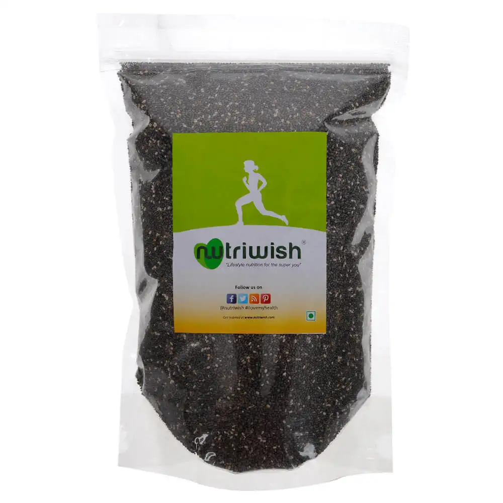 Nutriwish Black Chia Seeds,  0.750 kg  Unflavoured