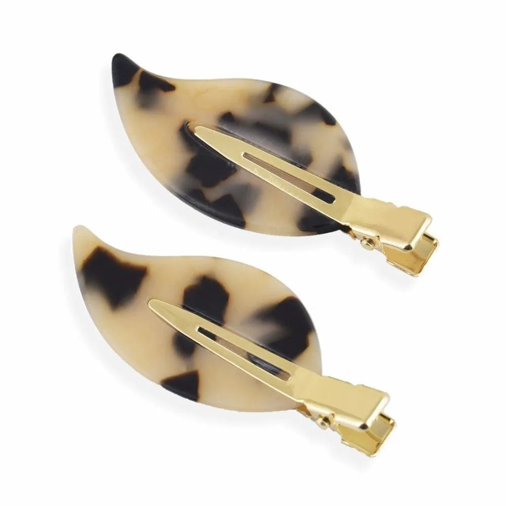 GUBB Caramel Delight Leaf Hair Clips