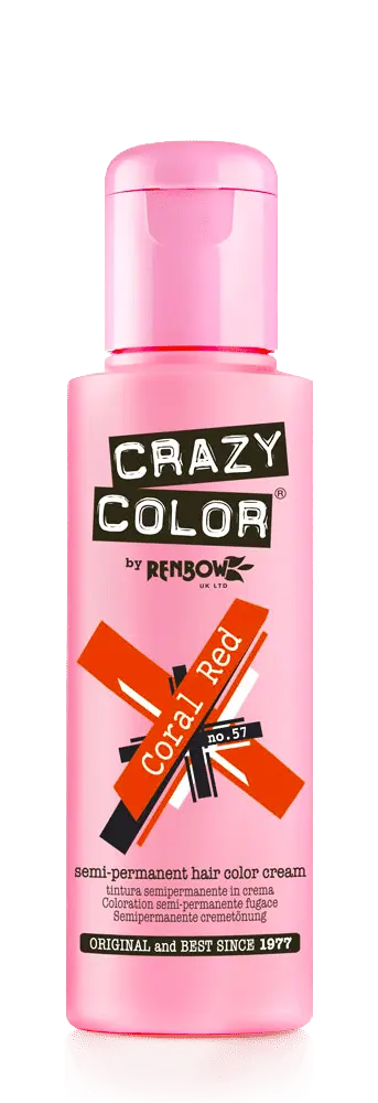 CRAZY COLOR CORAL RED-57 - 100 ML Bottle