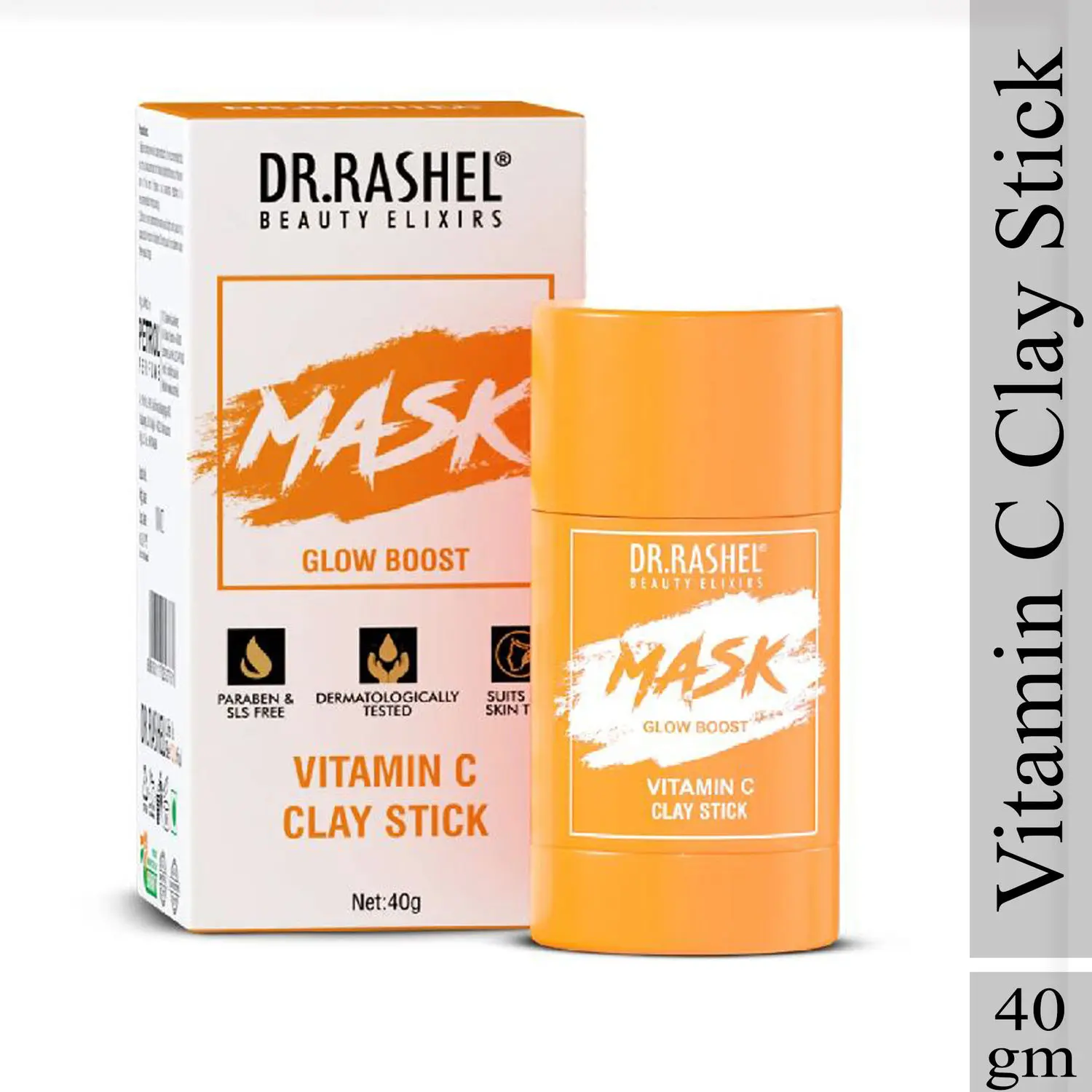 Dr.Rashel Vitamin C Clay Stick Mask With Glow Boost (40gm)