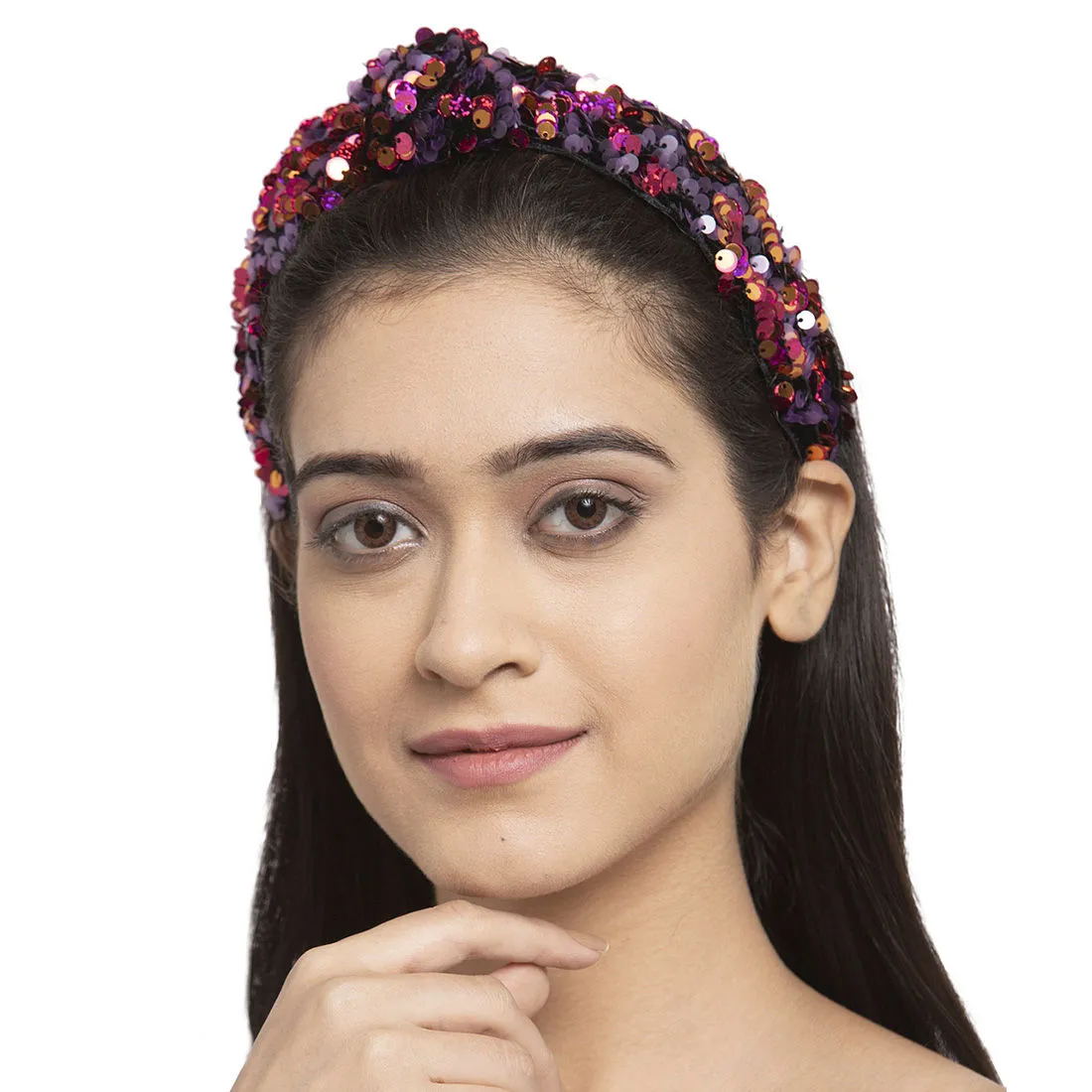 Ferosh Red Sequin Party Hairband