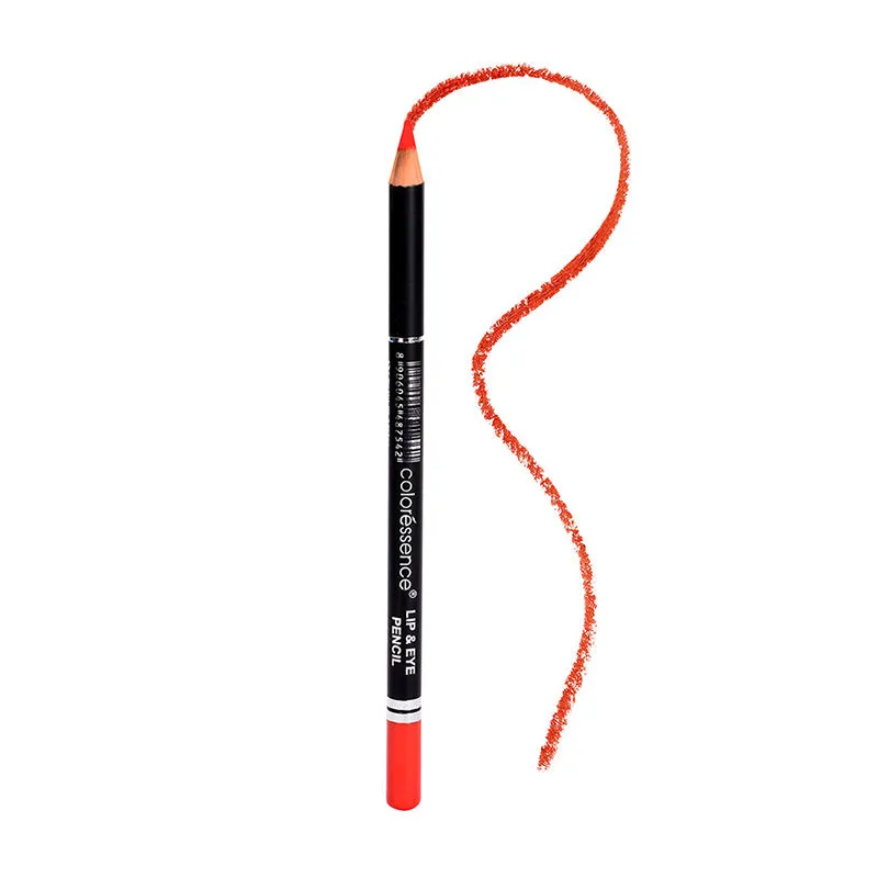 Coloressence Lip and Eye Pencil Long Lasting Waterproof Matte with Free Sharpener - Orange