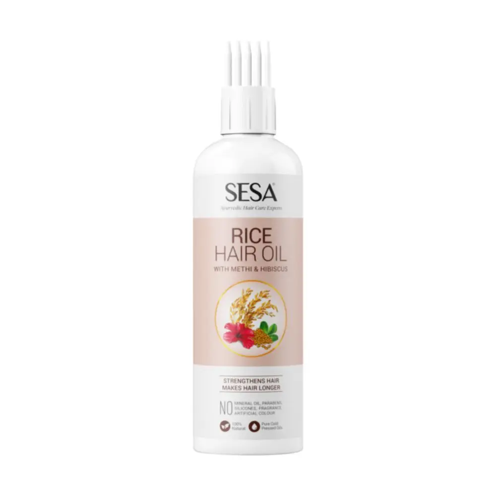 Sesa Rice Hair Oil with Methi & Hibiscus for Long & Strong Hair | 100% Natural | NO Mineral Oil (200 ml)