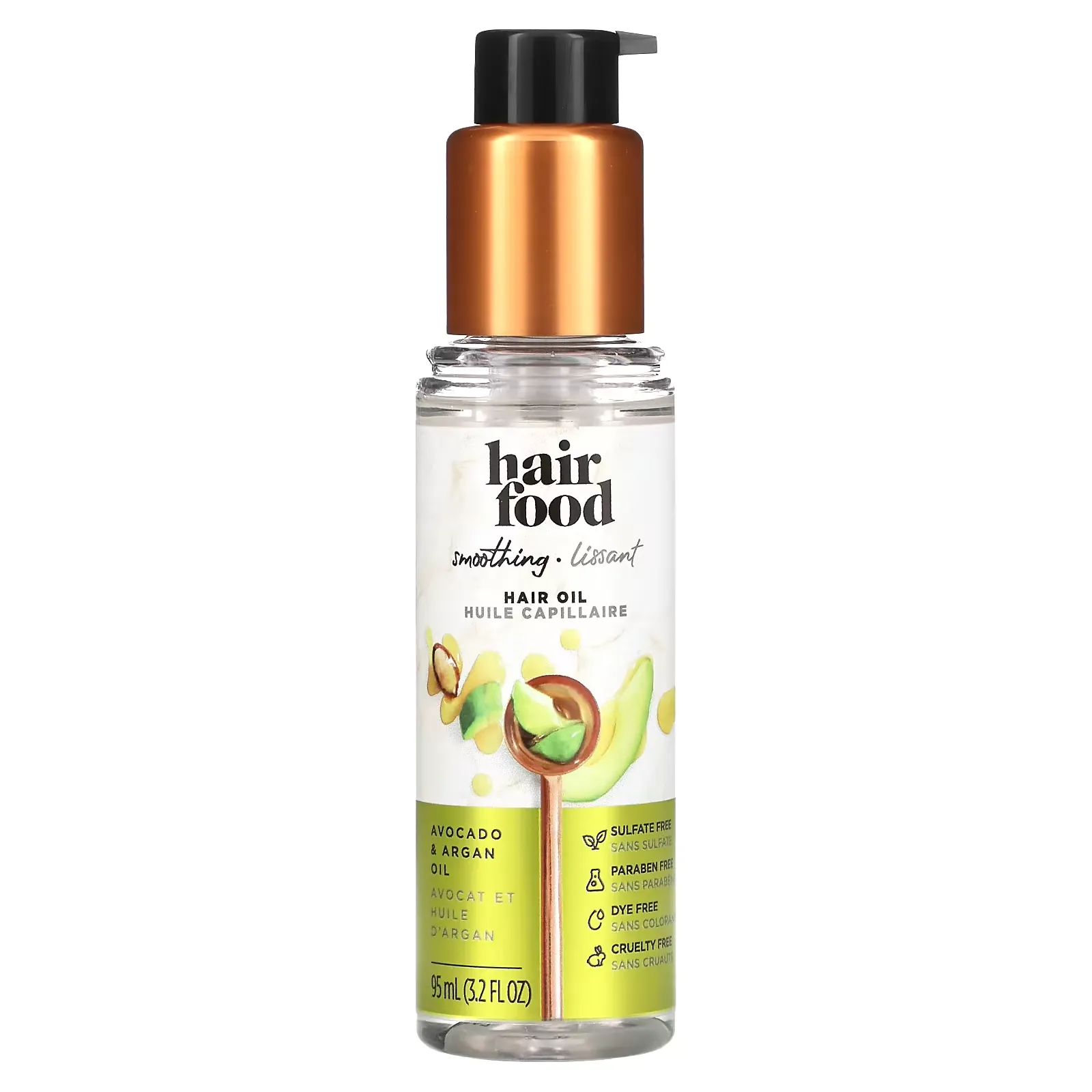 Smoothing Hair Oil, Avocado & Argan Oil, 3.2 fl oz (95 ml)