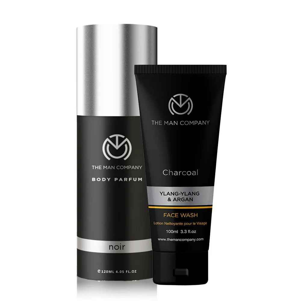 The Man Company The Dark Knight Gift Set For Men (Noir Body Perfume-Charcoal Face Wash)