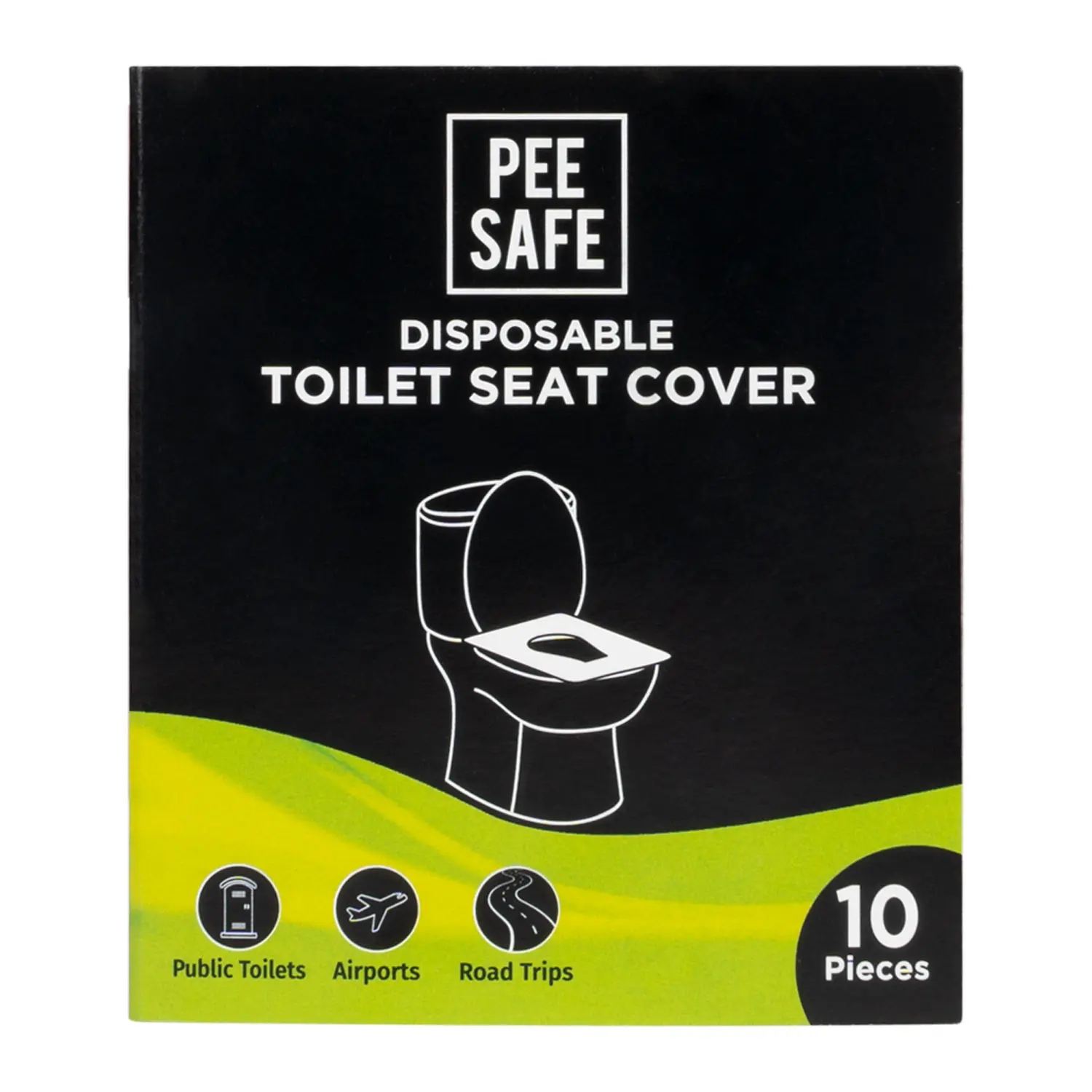 Pee Safe Disposable Toilet Seat Covers | Protects Against Germs | Reduces The Risk Of UTI | For Public Toilets | Travel-Friendly | Environment Friendly | Pack Of 10