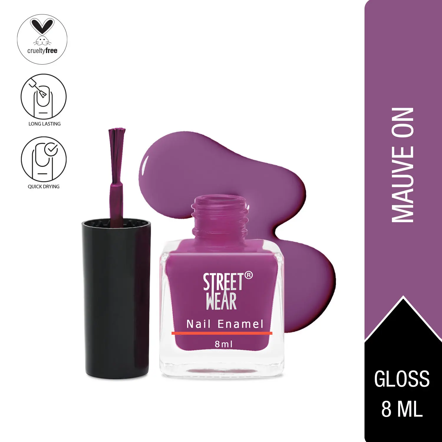 Street Wear Nail Enamel (Revamp) Mauve On (8 ml)