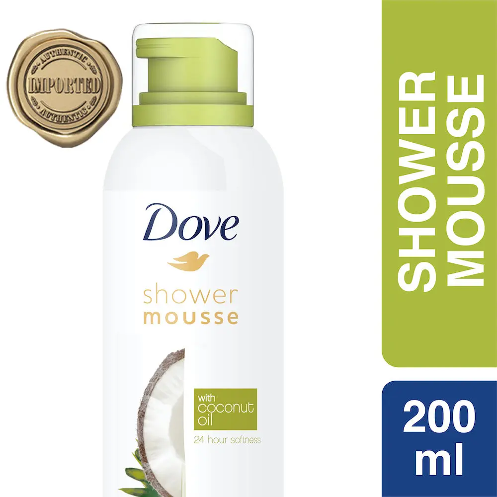 Dove Shower and Shaving Mousse With Coconut Oil, Sulphate Free, 200 ml