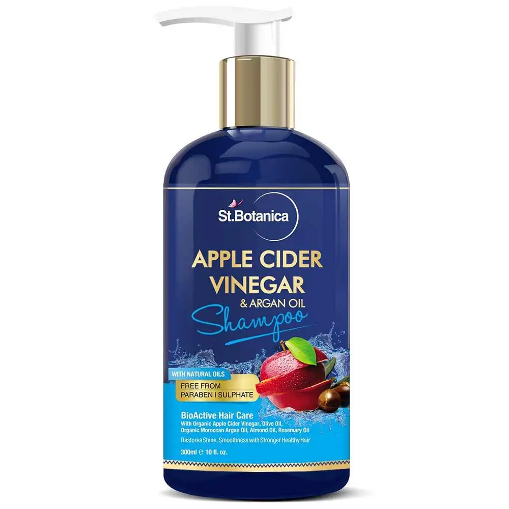 St.Botanica Apple Cider Vinegar & Argan Oil Shampoo,  300 ml  No Sulphate, No Parabens, No Silicon