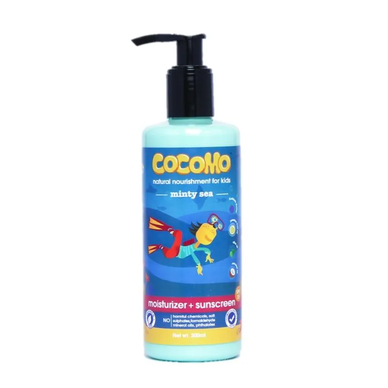 Cocomo Natural Kids Moisturizer+Sunscreen, Shea & Kokum Butter, SPF 15 - Minty Fragrance (Age 4+)