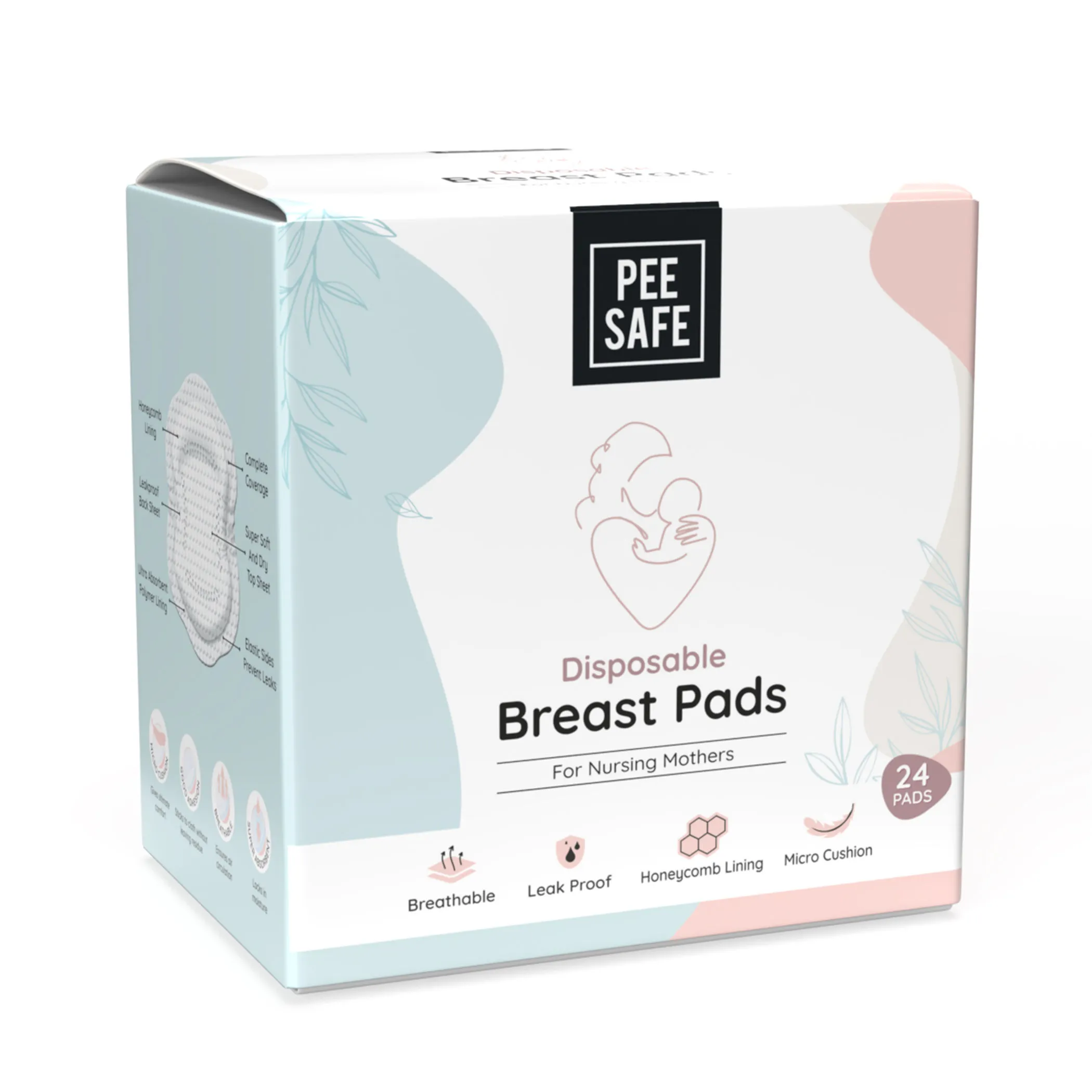 Pee Safe Disposable Breast Pads - Pack Of 24