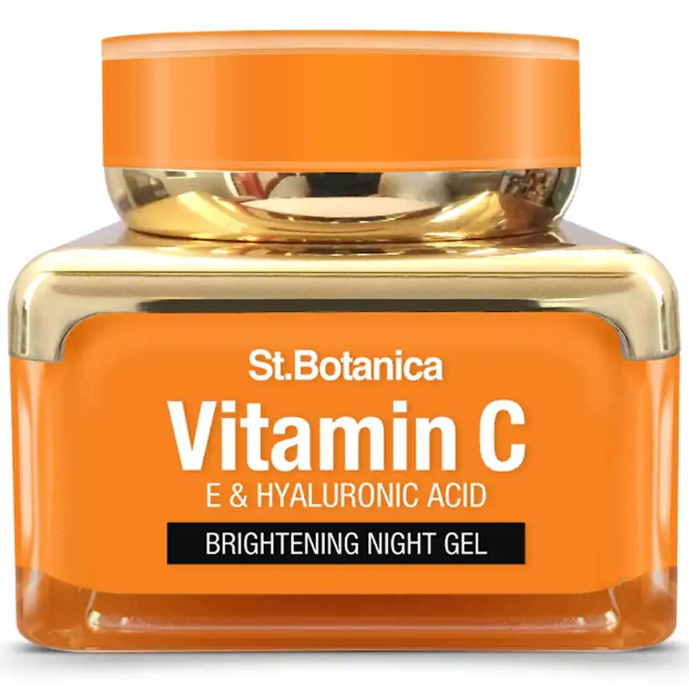 St.Botanica Vitamin C, E & Hyaluronic Acid Brightening Night Gel,  50 g  for All Skin Type