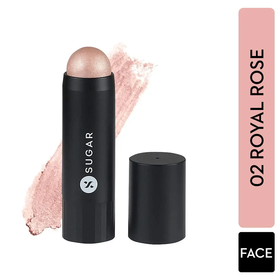 SUGAR Cosmetics - Face Fwd >> - Highlighter Stick - 02 Royal Rose (Rosey Taupe) - Illuminating, Longlasting Formula, Lightweight Highlighter