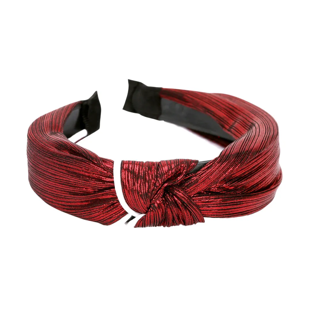 YouBella Hair Jewellery Satin Fabric Knot Shape Maroon Head Band (YBHAIR_41370)