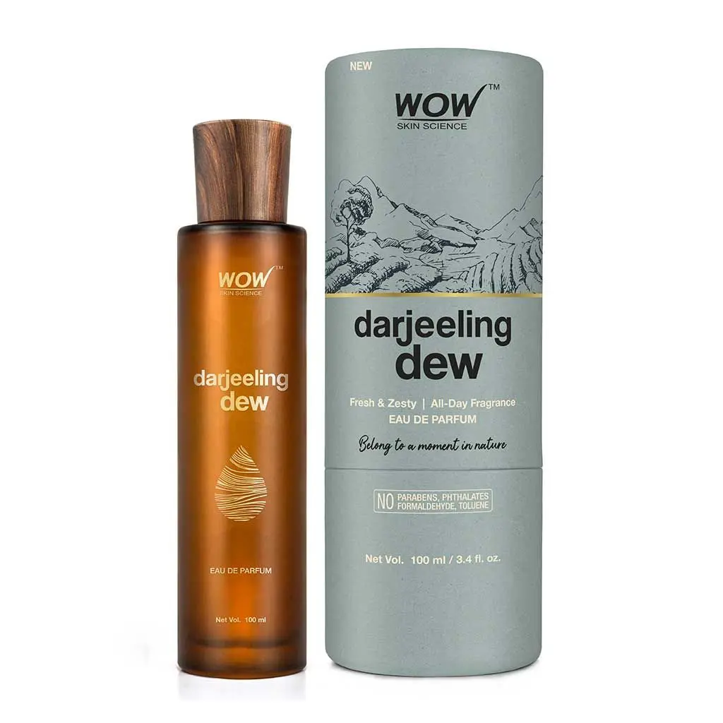 WOW Skin Science Eau De Parfum Darjeeling Dew - Fresh And Zesty All Day Fragrance - Long Lasting & Unisex Perfume - 100 ml