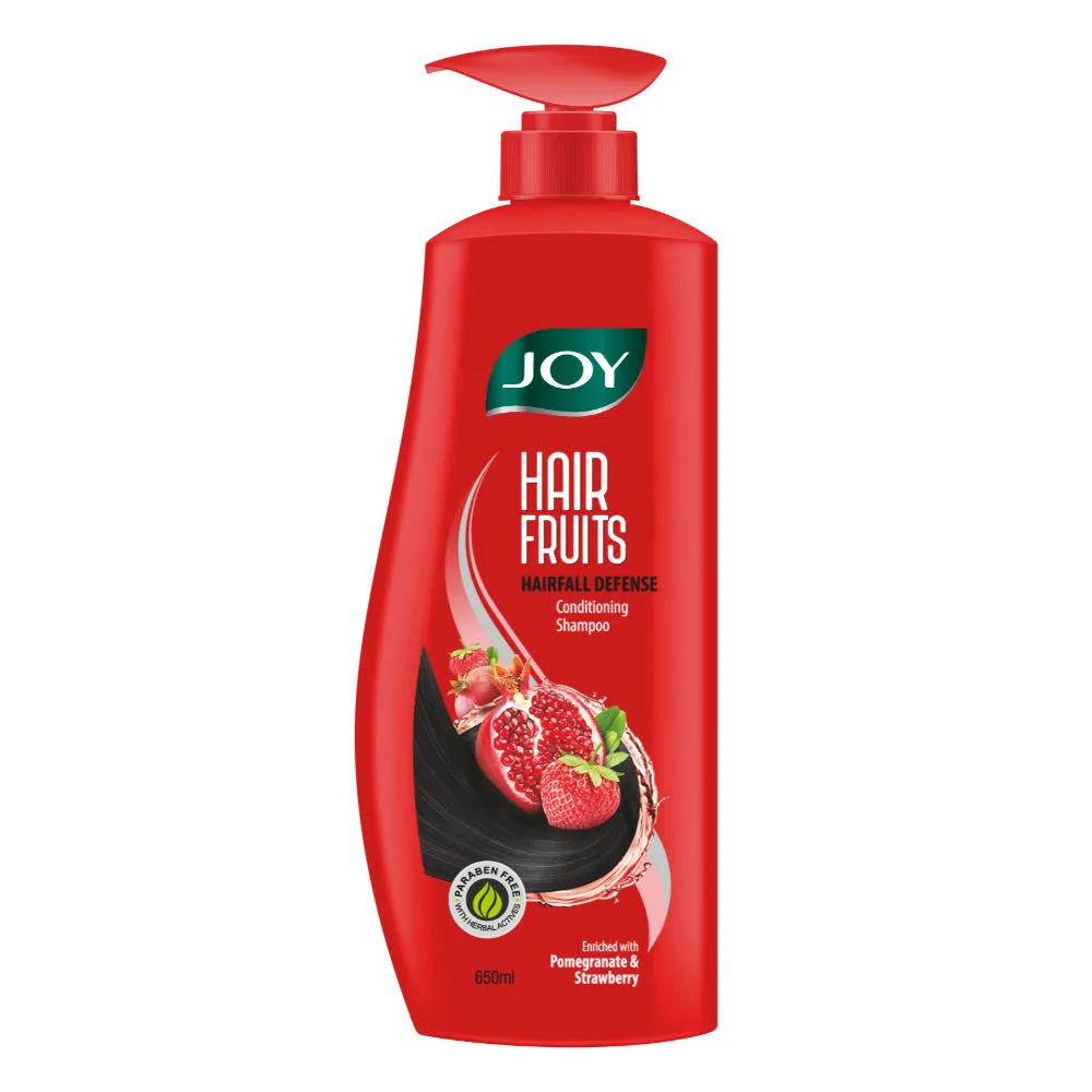 Joy Hair Fruits Hairfall Defense Conditioning Shampoo Enriched With Pomegranate & Strawberry