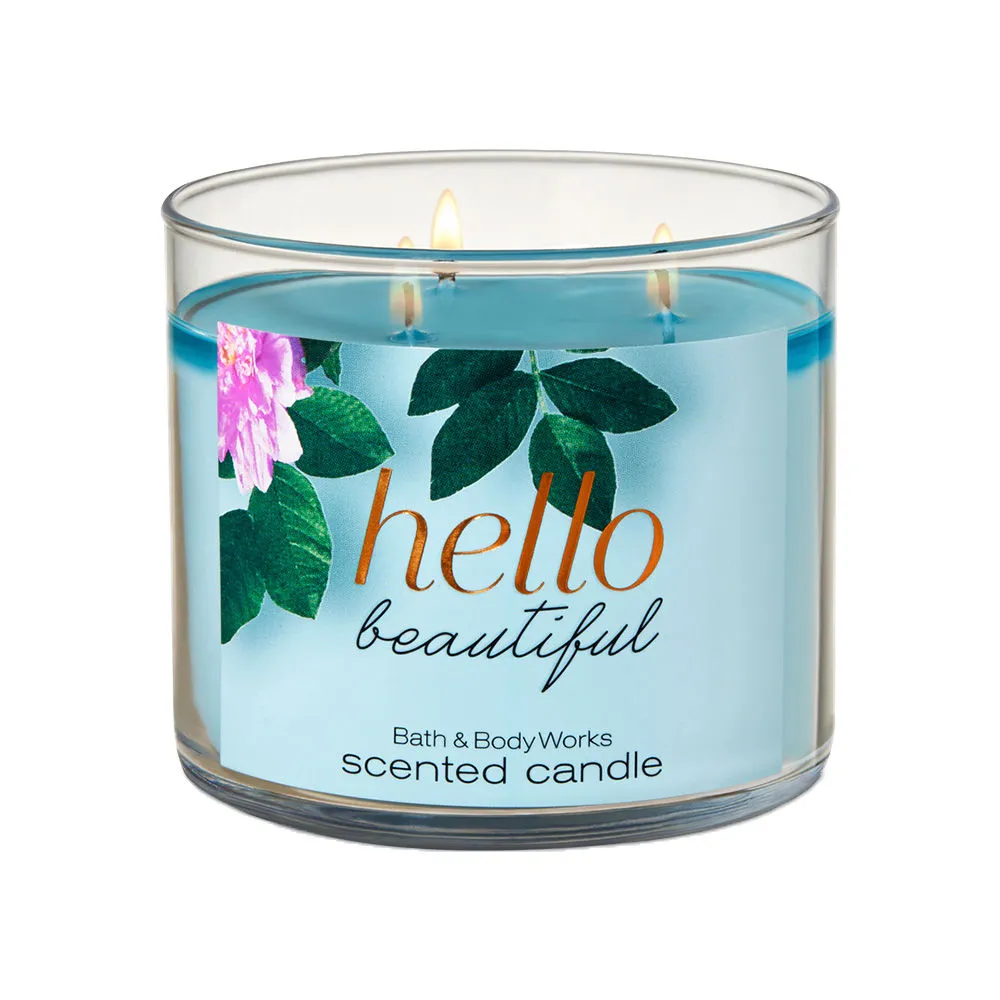 Bath & Body Works Hello Beautiful 3-wick Candle