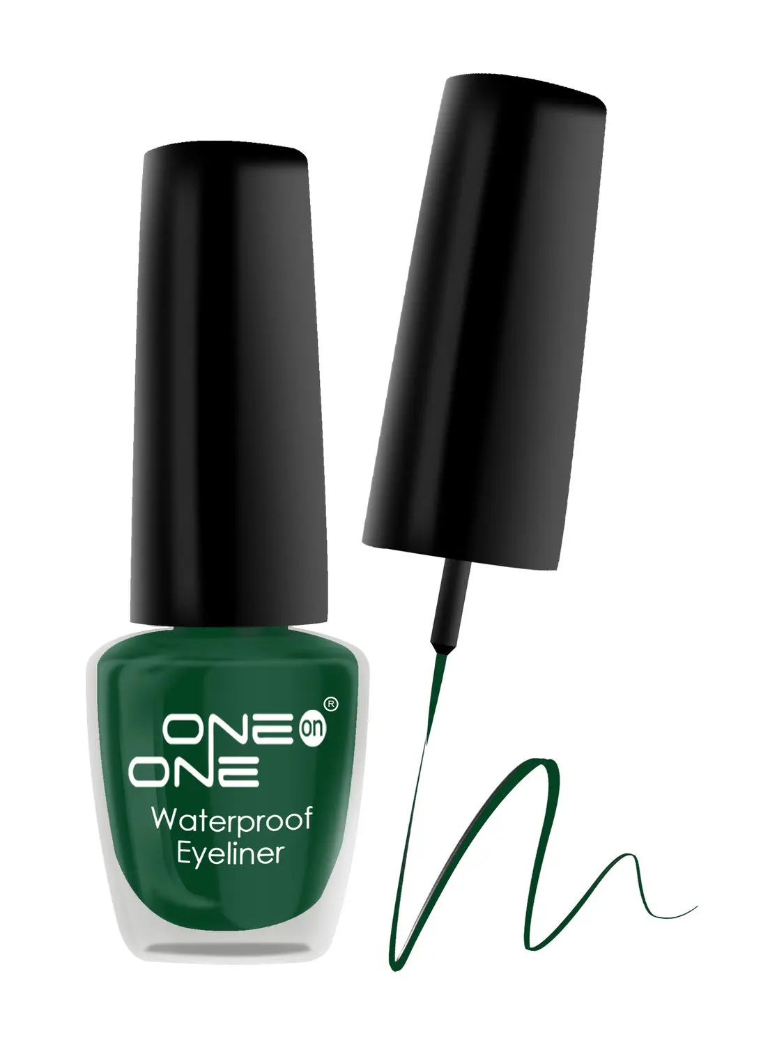 ONE on ONE 24 Hrs Long Lasting & Waterproof Eyeliner, Metallic Green (5 ml)