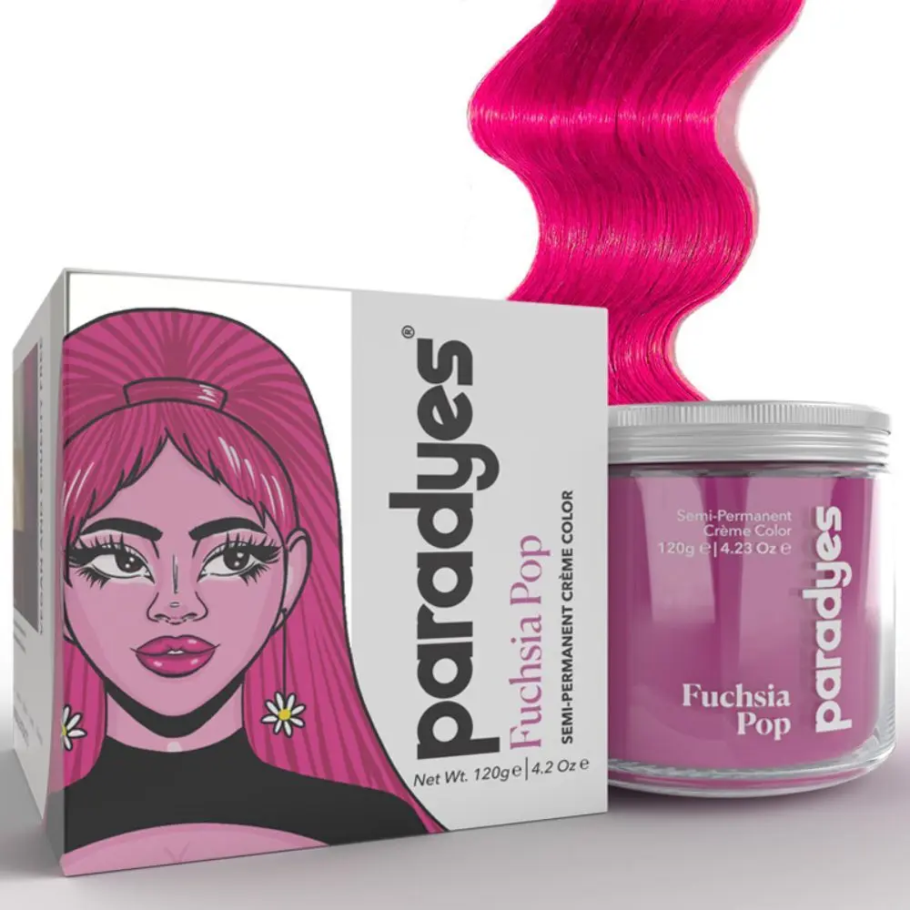 Paradyes Ammonia Free Fuchsia Pop Semi-Permanent Hair Color (120 g)