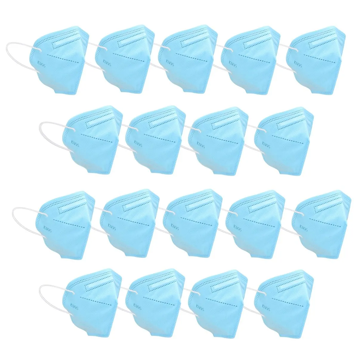 OOMPH Pack Of 18 Kn95/n95 Anti-pollution Reusable 5-layer Mask (blue )