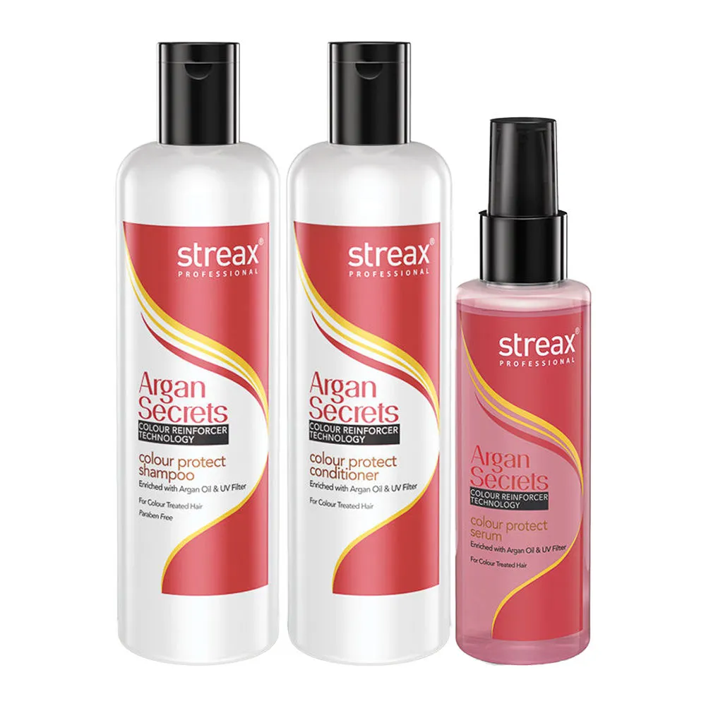 Streax Professional Argan Secrets Colour Protect Complete Hair Care Combo