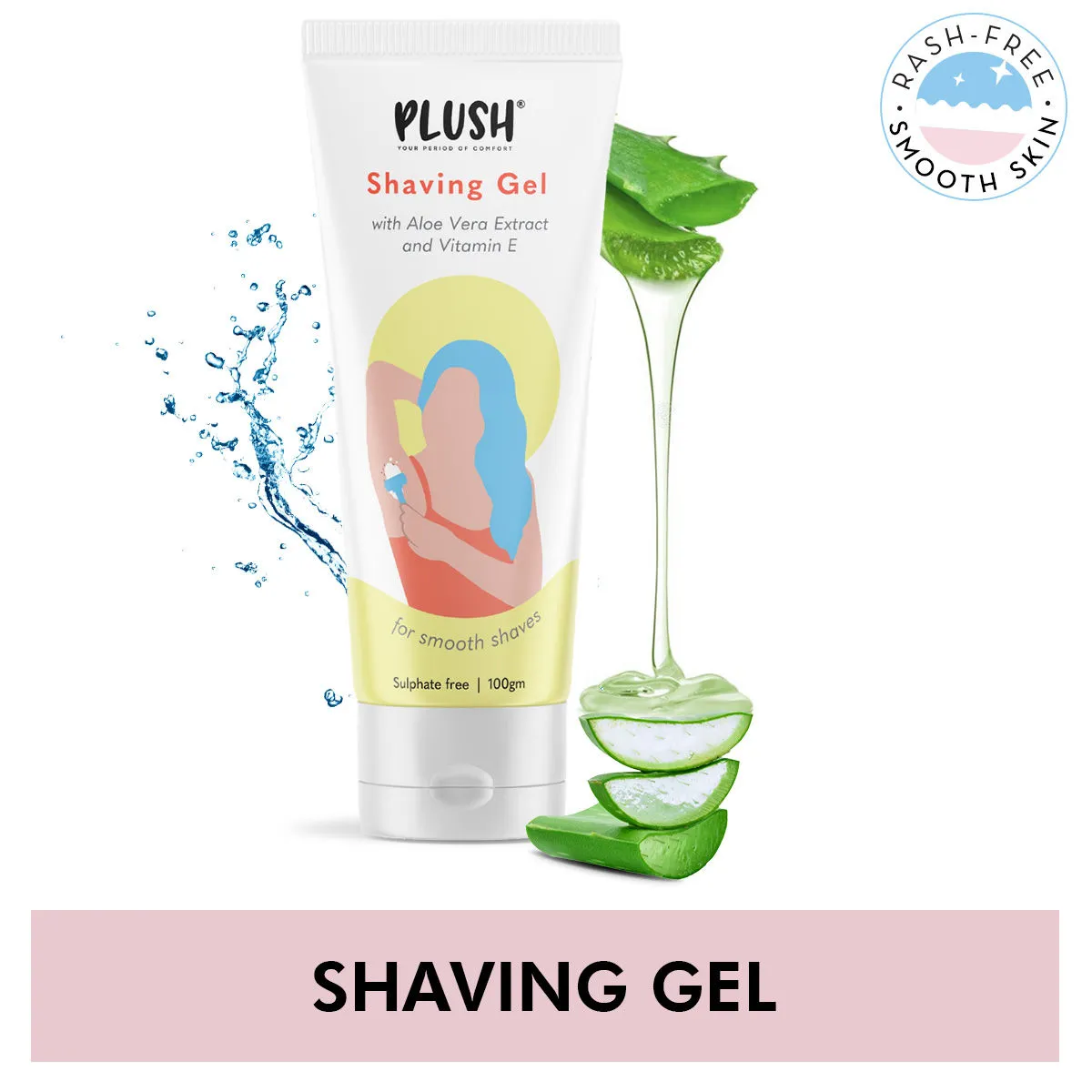 Plush All Natural Shaving Gel with Aloe Vera and Vitamin E Extracts