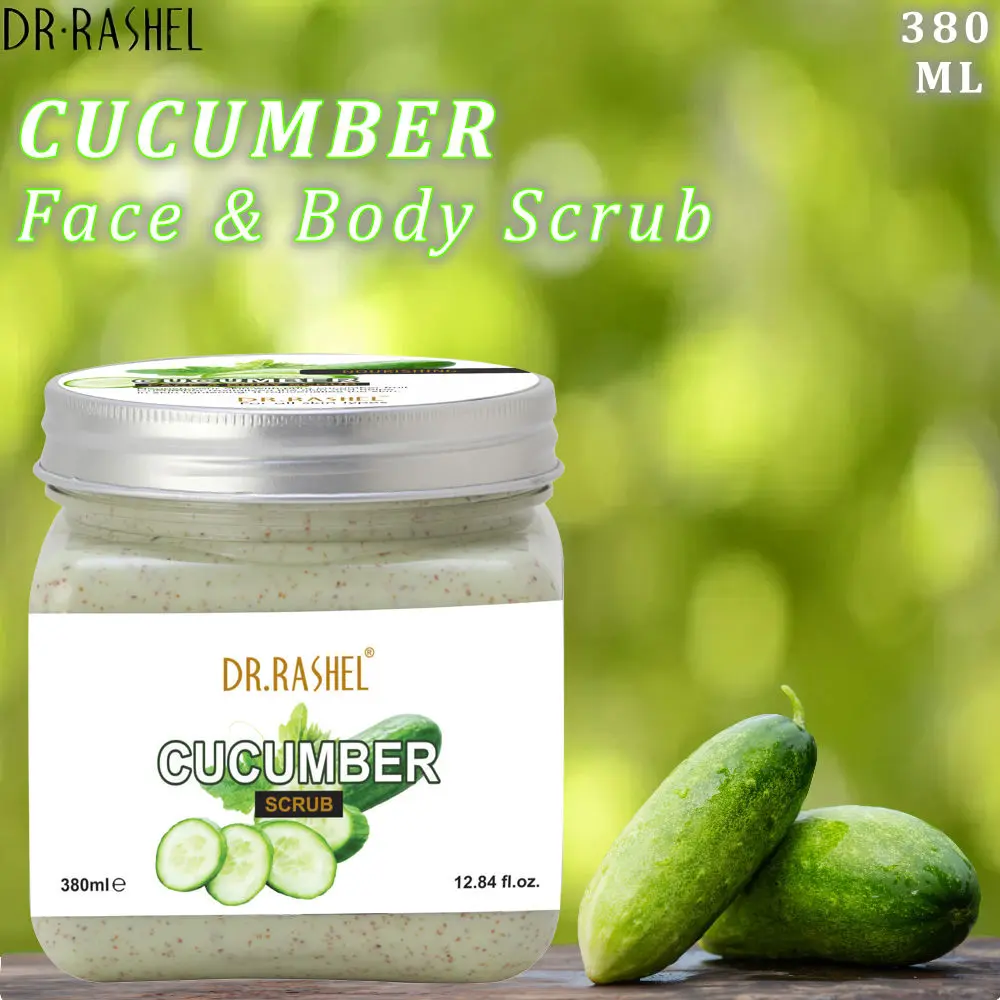 Dr.Rashel Nourishing Cucumber Face and Body Scrub For All Skin Types (380 ml)