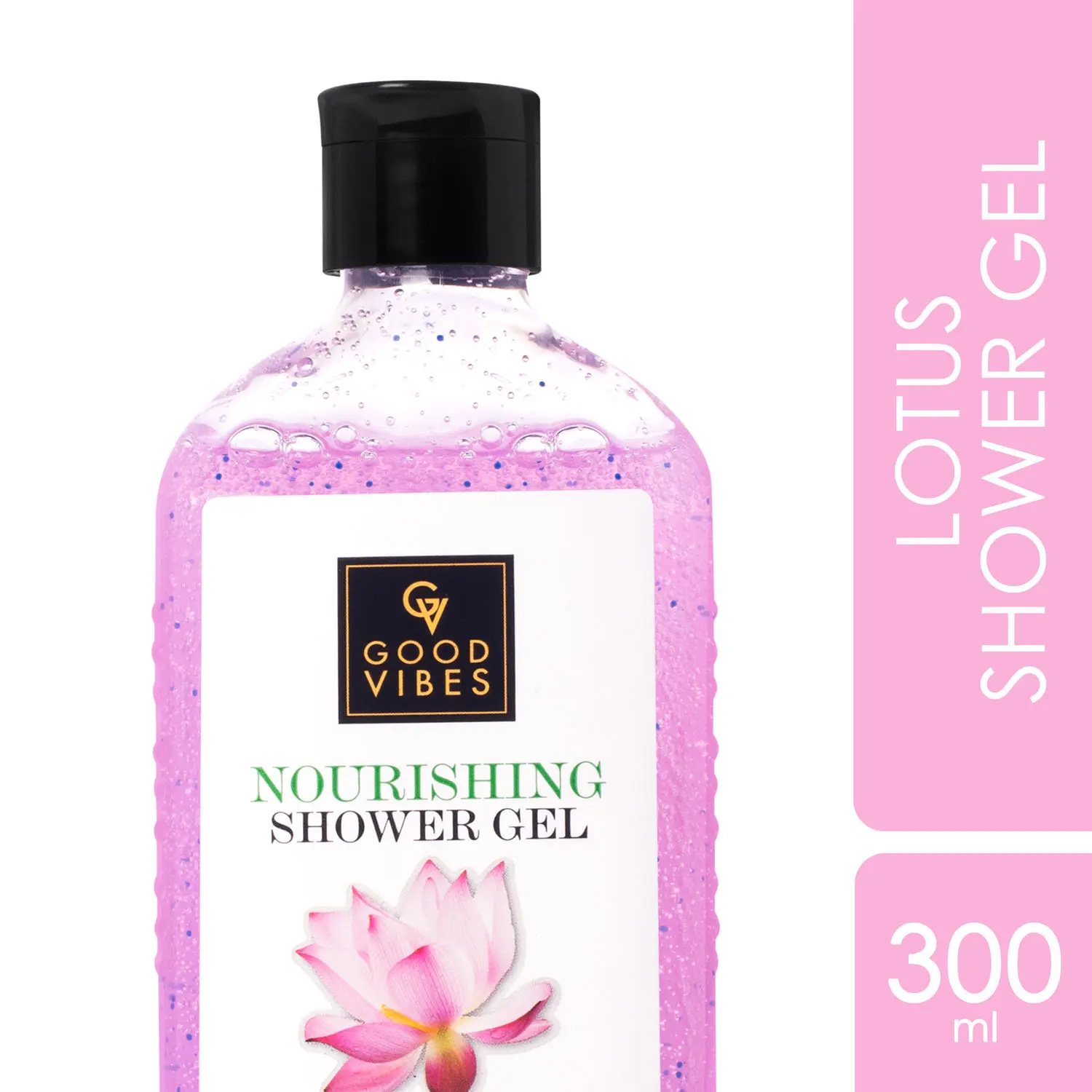 Good Vibes Lotus Nourishing Shower Gel |(Body Wash) Moisturizing, Softening, Certified Fragrance (300 ml)