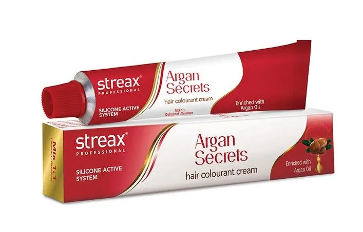 Streax Professional Argan Secrets Hair Colourant Cream - Dark Copper Blonde 6.4