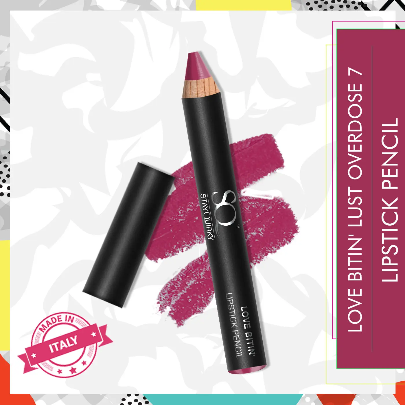 Stay Quirky Mini Lip Crayon | Lipstick Pencil | Lipstick - Love Bitin' Lust Overdose 7 (2.1g)