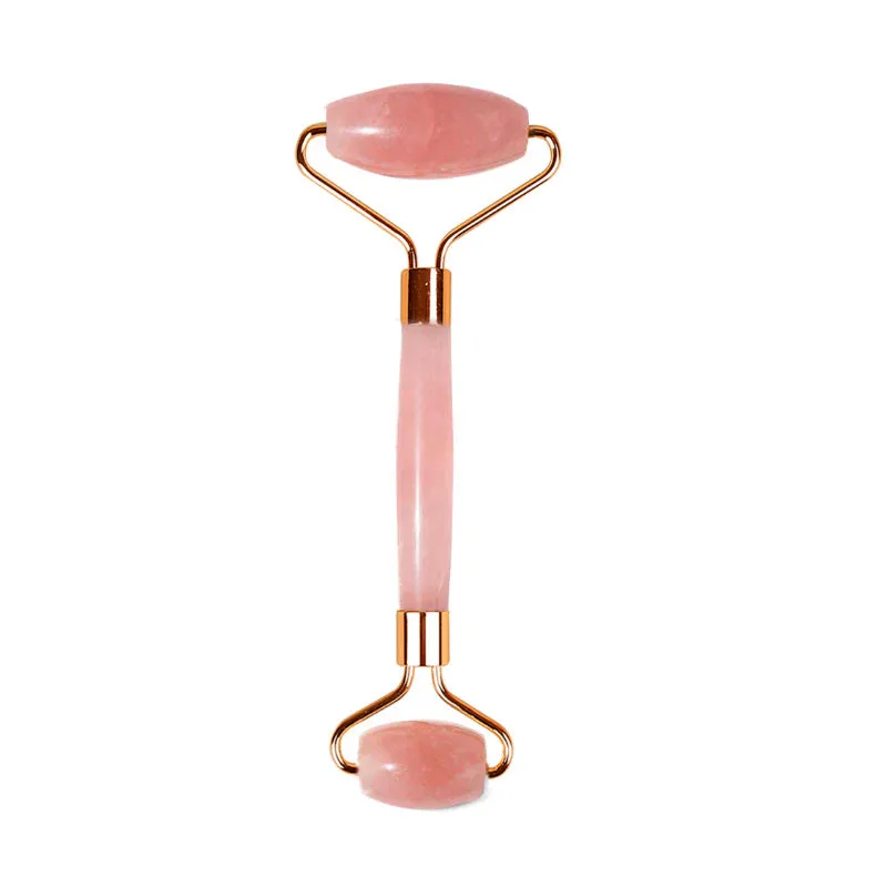 Love Earth Rose Quartz Face Roller with Rose Quartz Crystal for Anti-Ageing & Reduces Dark Circles