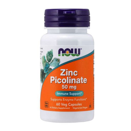 NOW Zinc Picolinate - 50mg - 60 Veg Caps