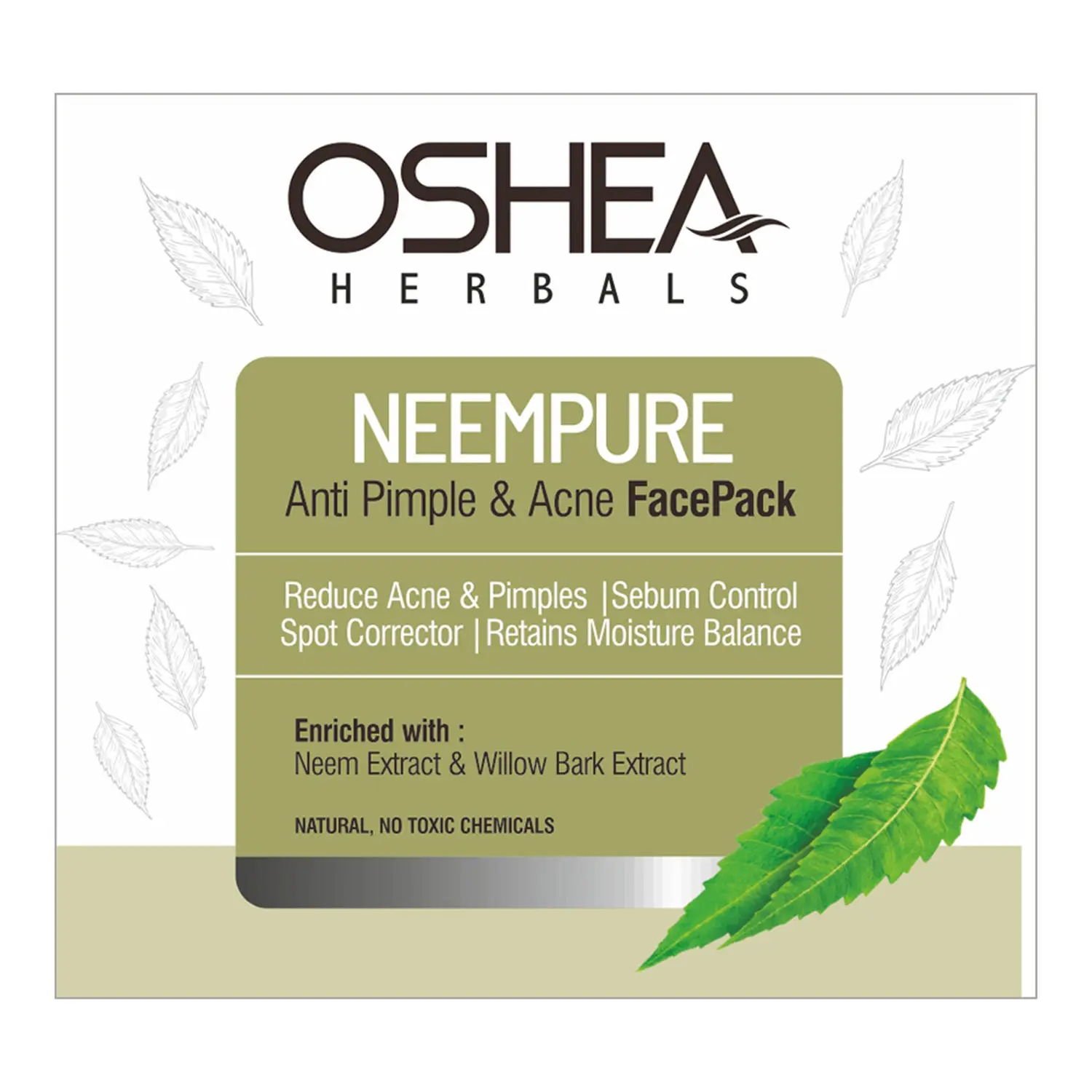 Oshea Herbals Neemclean Neem Pure Anti Pimple & Acne Face pack 100Grams