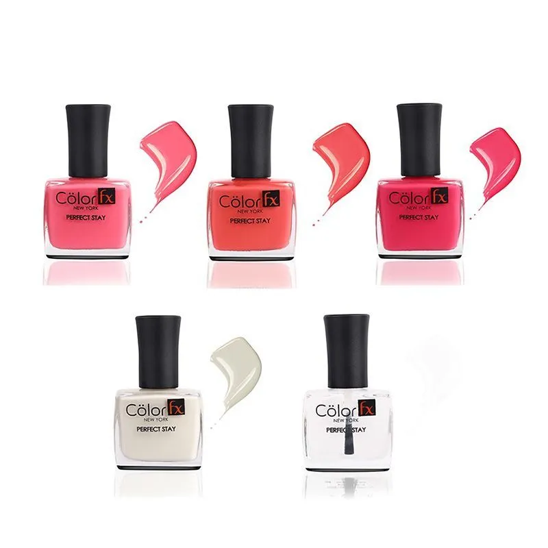 Color Fx Coral Island Nail Enamel Pack - Pack of 5