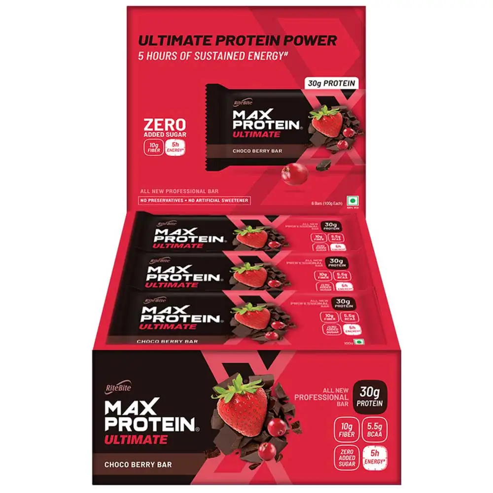 RiteBite Max Protein Ultimate Bar (30g Protein),  12 bar(s)  Choco Berry